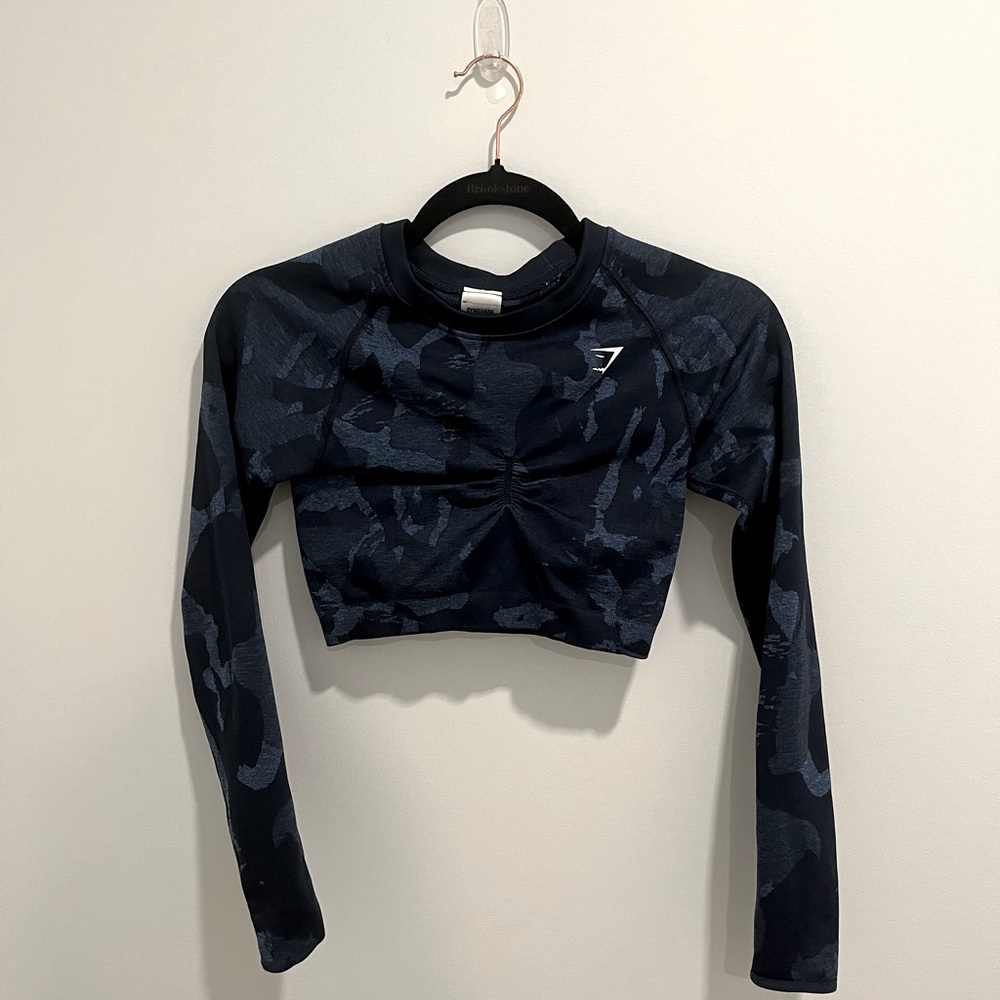Small Blue Long Sleeved Gymshark Workout Set